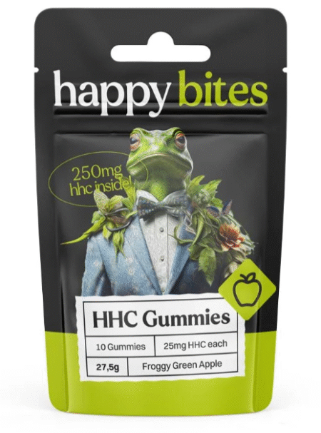 Happy Bites HHC Gummies – Froggy Green Apple (10 pcs x 25mg = 250mg)
