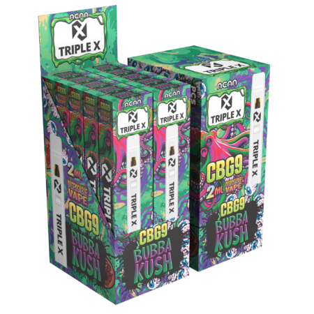 Acan Triple X CBG9 Bubba Kush 2ml Vape - Image 2