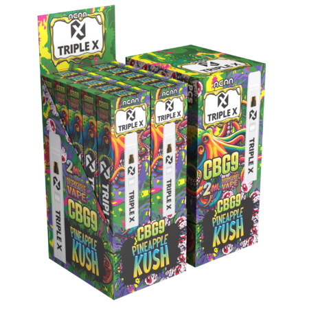 Acan Triple X CBG9 Pineapple Kush 2ml Vape - Image 2