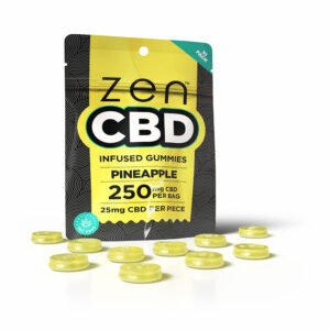 ZEN CBD Infused Gummies - Pineapple (250mg)
